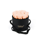 Black box with pink roses and 'Only Roses' branding on a white background